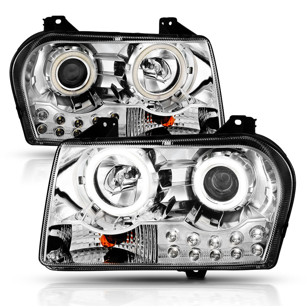 Anzo USA 121136 Projector Headlight Set w/Halo Fits 05-10 300