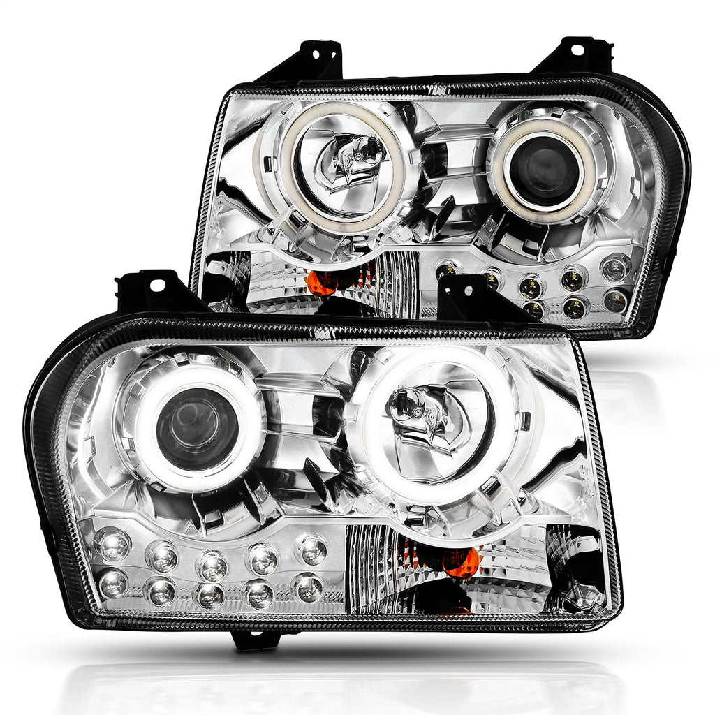 Anzo USA 121136 Projector Headlight Set w/Halo Fits 05-10 300