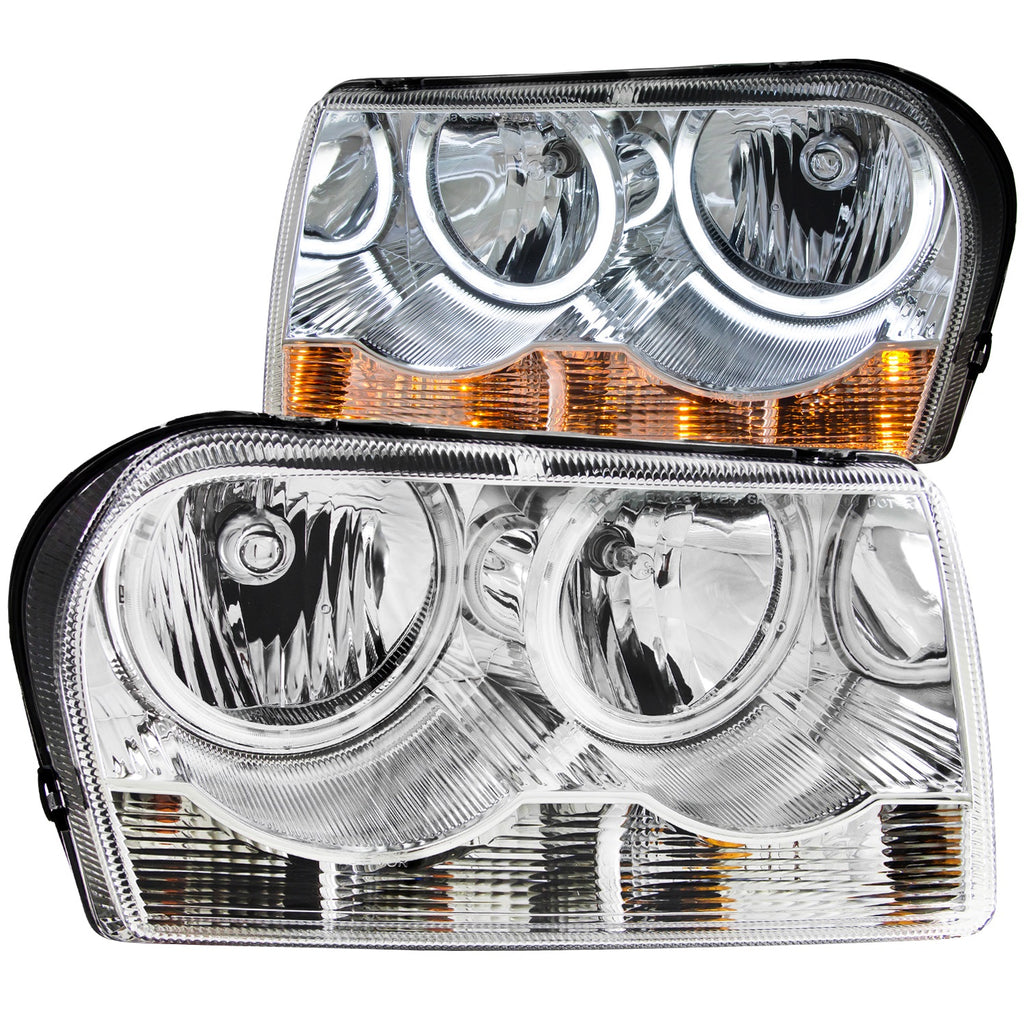 Anzo USA 121137 Crystal Headlight Set w/Halo Fits 05-10 300