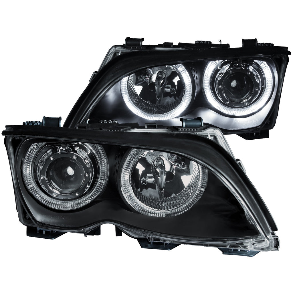 Anzo USA 121140 Projector Headlight Set w/Halo Fits 02-05 325i 325xi 330i 330xi