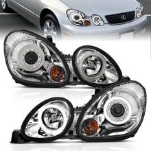 Load image into Gallery viewer, Anzo USA 121143 Projector Headlight Set w/Halo Fits 98-05 GS300 GS400 GS430