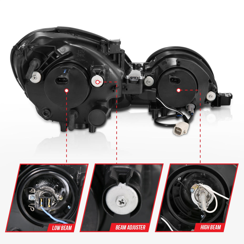Anzo USA 121143 Projector Headlight Set w/Halo Fits 98-05 GS300 GS400 GS430