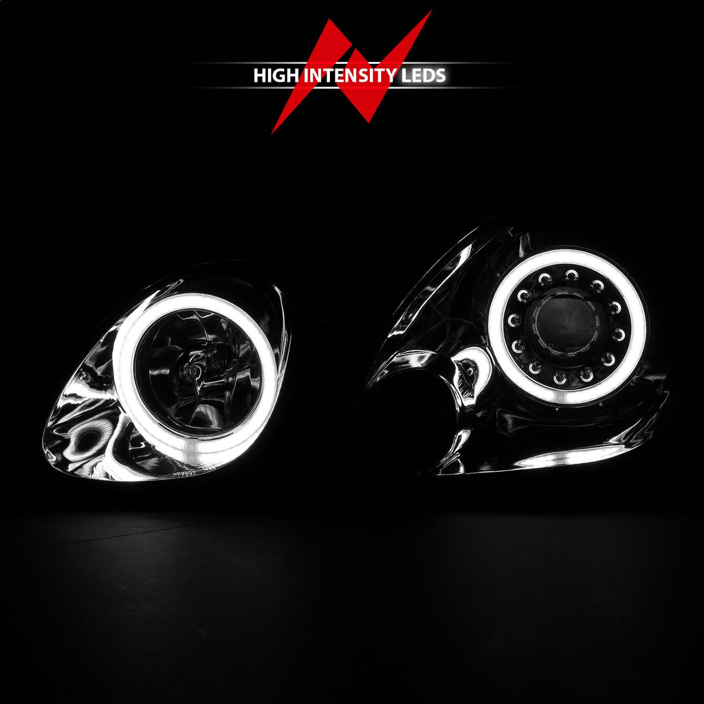 Anzo USA 121143 Projector Headlight Set w/Halo Fits 98-05 GS300 GS400 GS430