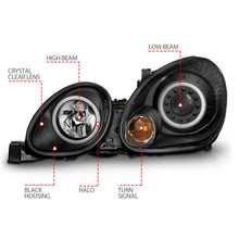 Load image into Gallery viewer, Anzo USA 121144 Projector Headlight Set w/Halo Fits 98-05 GS300 GS400 GS430