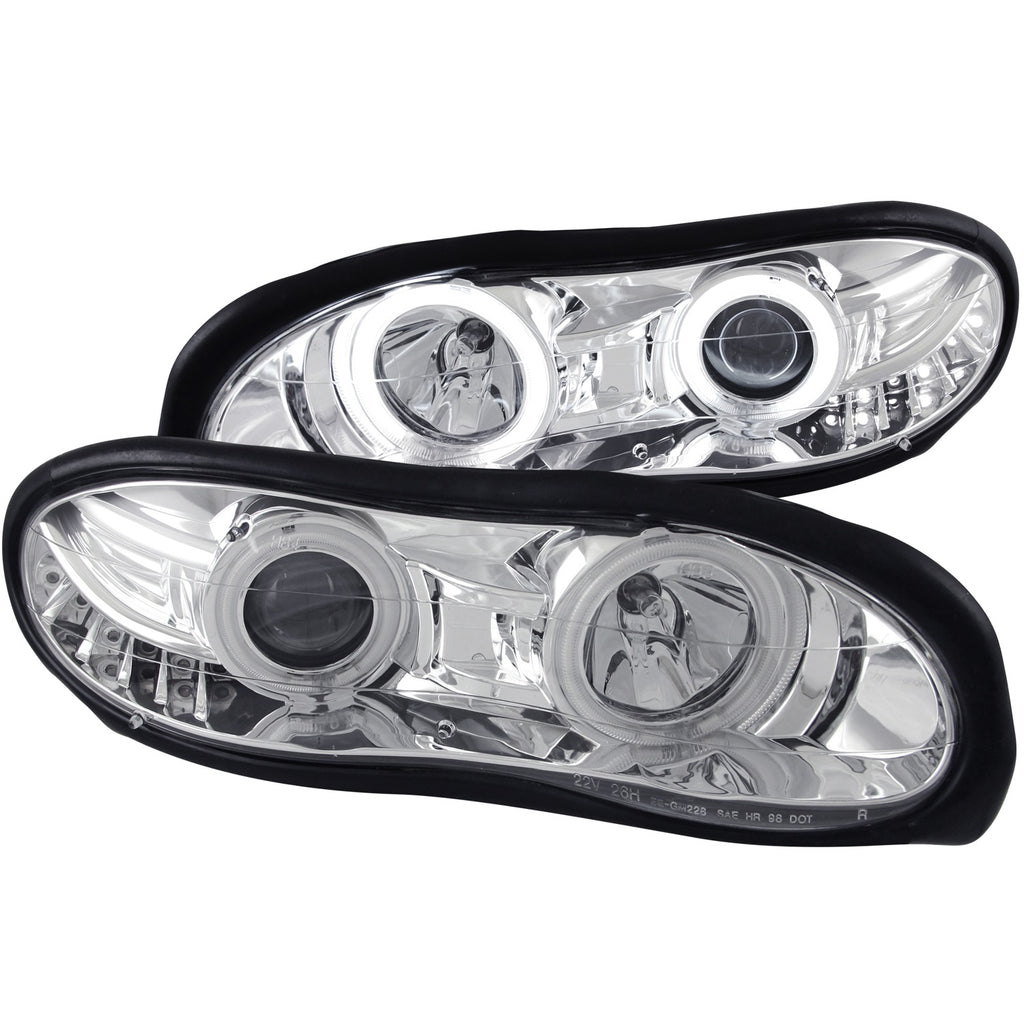 Anzo USA 121159 Projector Headlight Set w/Halo Fits 98-02 Camaro