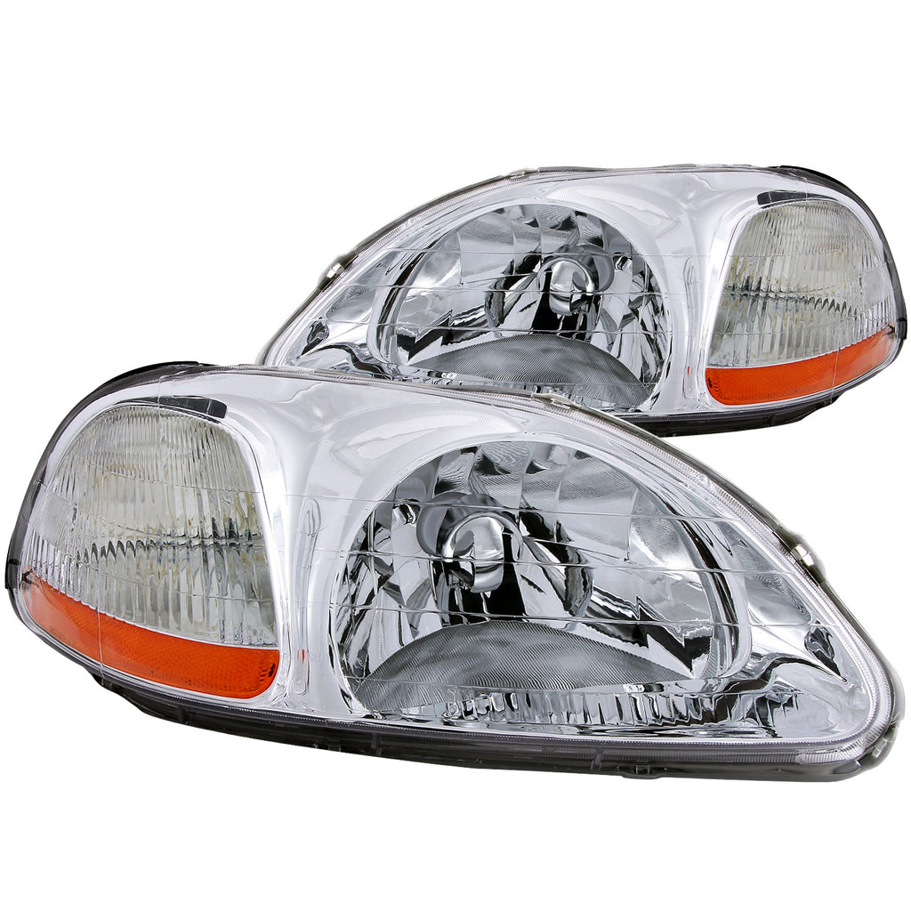 Anzo USA 121161 Crystal Headlight Set Fits 96-98 Civic