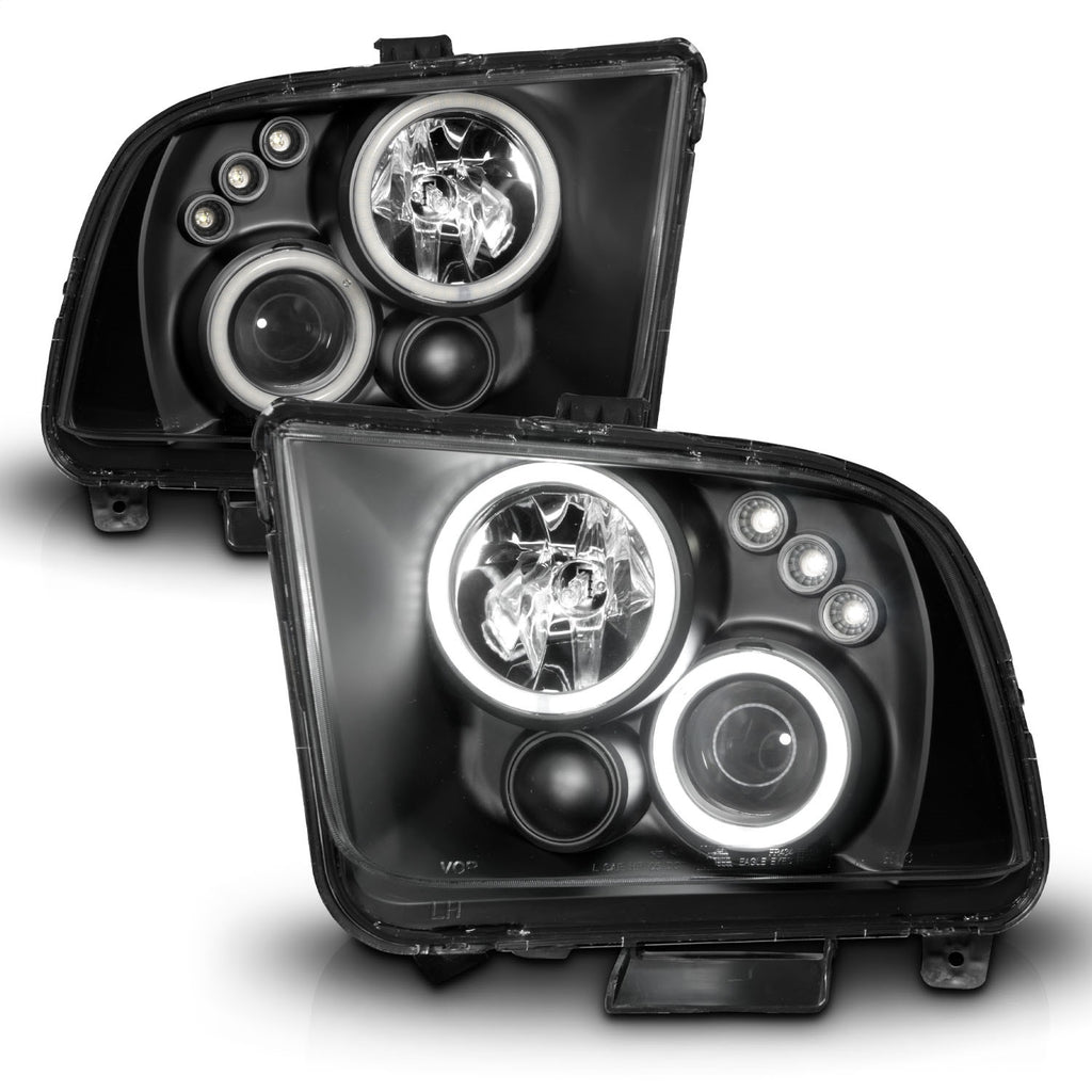 Anzo USA 121166 Projector Headlight Set w/Halo Fits 05-09 Mustang