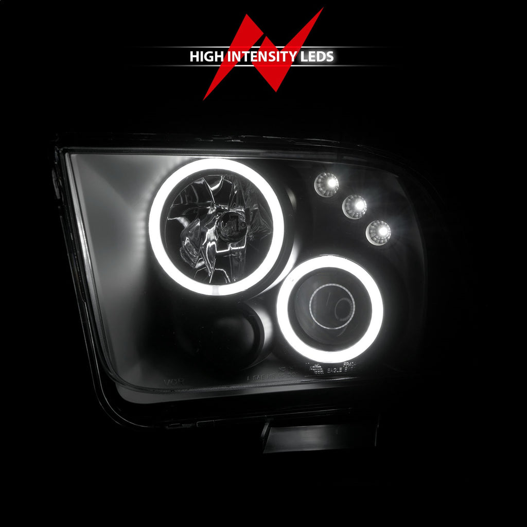 Anzo USA 121166 Projector Headlight Set w/Halo Fits 05-09 Mustang