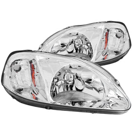 Anzo USA 121179 Crystal Headlight Set Fits 99-00 Civic