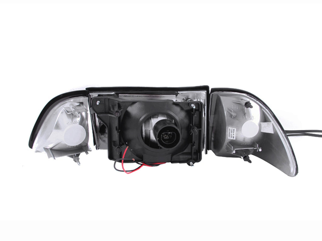Anzo USA 121195 Crystal Headlight Set Fits 87-93 Mustang