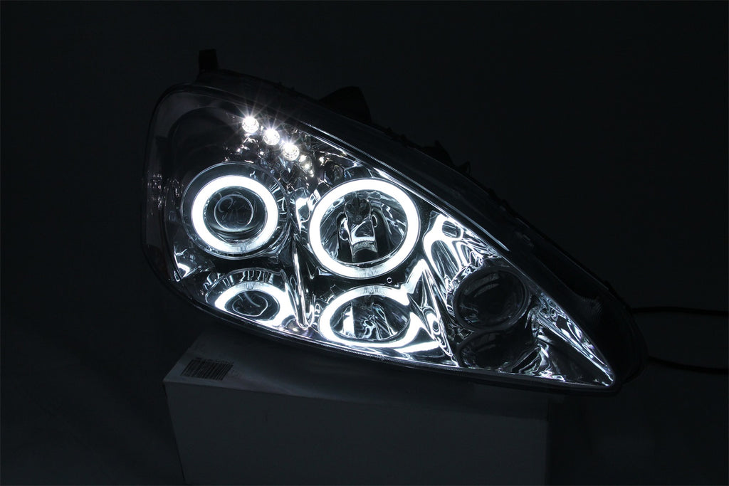Anzo USA 121196 Projector Headlight Set w/Halo Fits 05-06 RSX