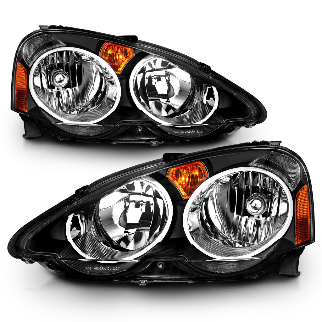 Anzo USA 121209 Crystal Headlight Set Fits 02-04 RSX