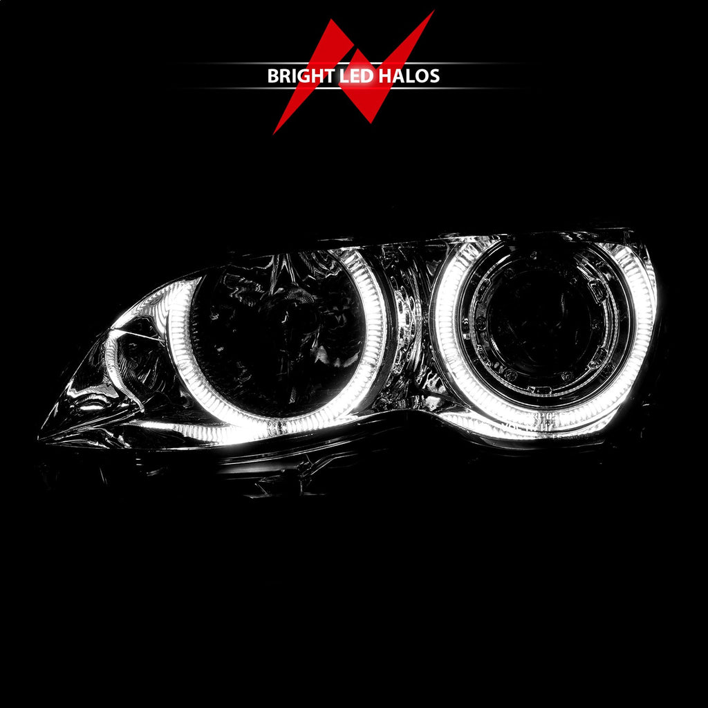 Anzo USA 121212 Projector Headlight Set w/Halo Fits 02-05 325i 325xi 330i 330xi