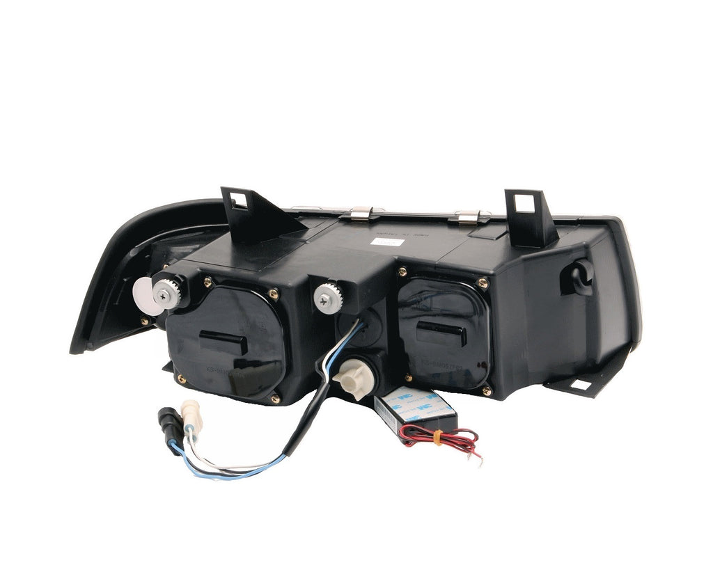 Anzo USA 121267 Projector Headlight Set w/Halo Fits 92-98 318i 320i 325i 328i