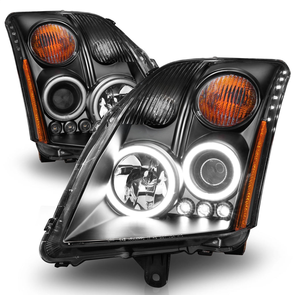 Anzo USA 121276 Projector Headlight Set w/Halo Fits 07-12 Sentra