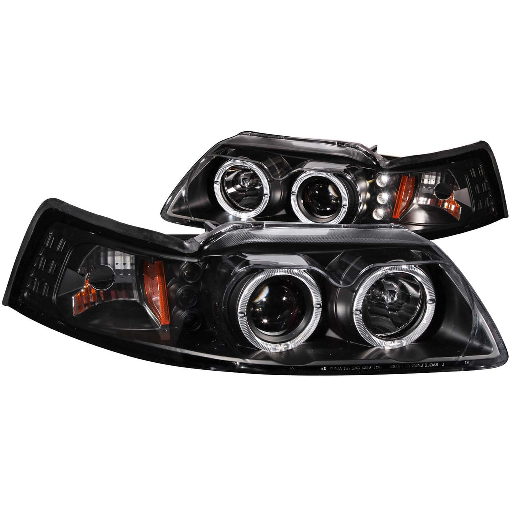 Anzo USA 121303 Projector Headlight Set w/Halo Fits 99-04 Mustang