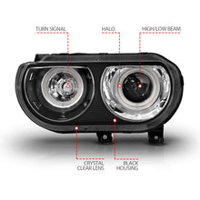 Load image into Gallery viewer, Anzo USA 121308 Projector Headlight Set w/Halo Fits 08-14 Challenger