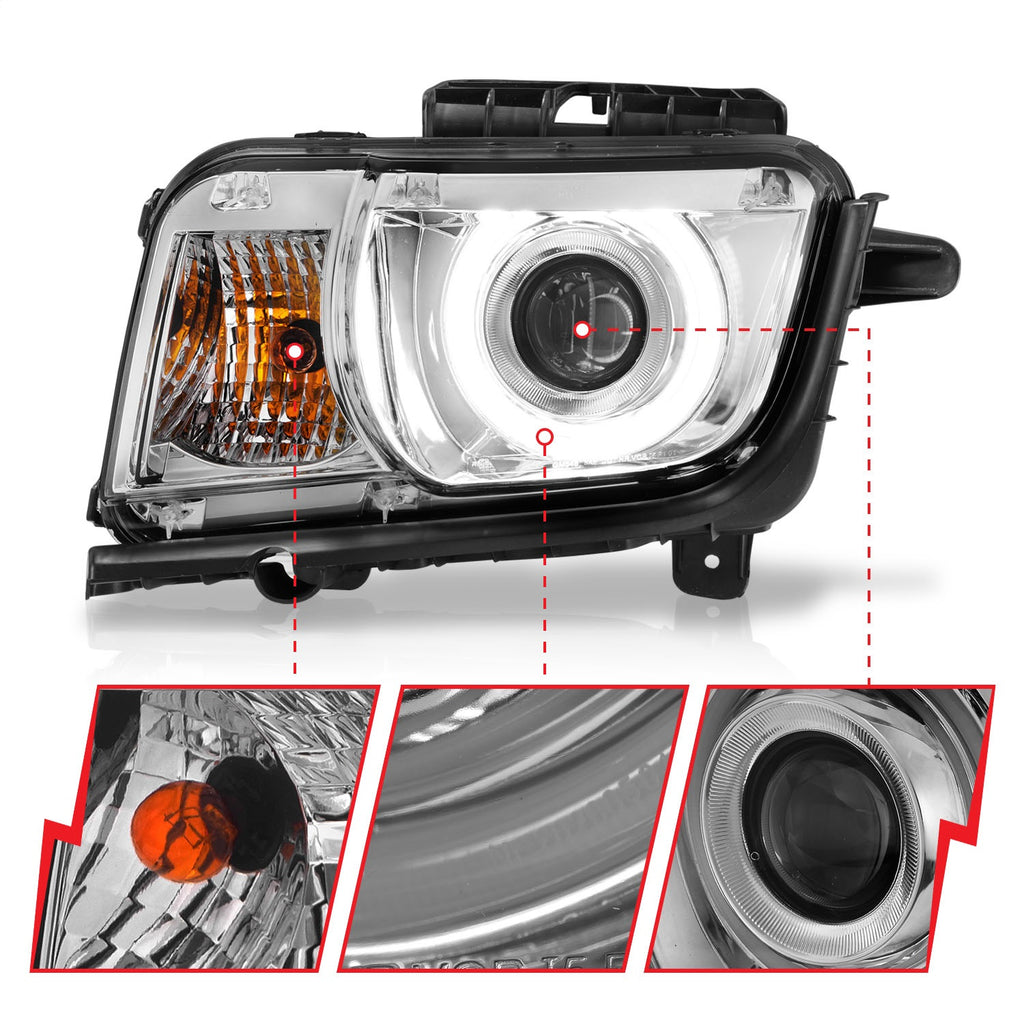 Anzo USA 121311 Projector Headlight Set w/Halo Fits 10-13 Camaro