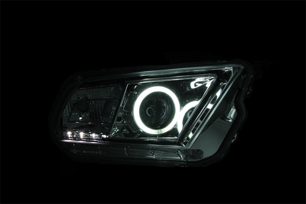 Anzo USA 121324 Projector Headlight Set w/Halo Fits 10-14 Mustang