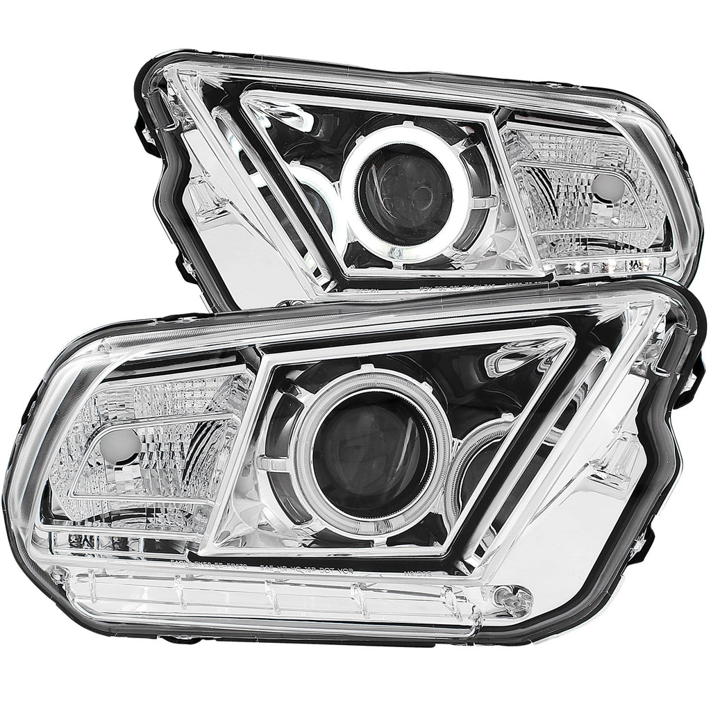 Anzo USA 121324 Projector Headlight Set w/Halo Fits 10-14 Mustang
