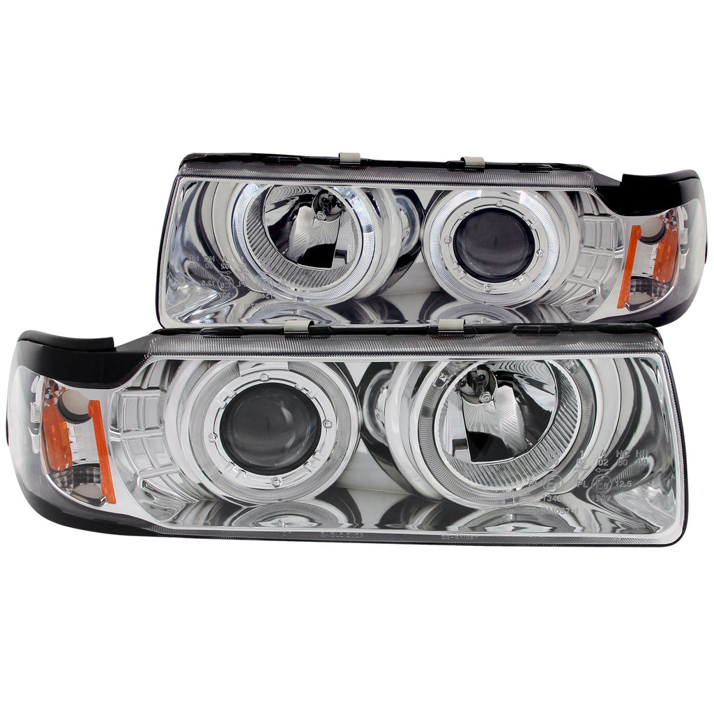 Anzo USA 121326 Projector Headlight Set w/Halo Fits 92-98 318i 320i 325i 328i