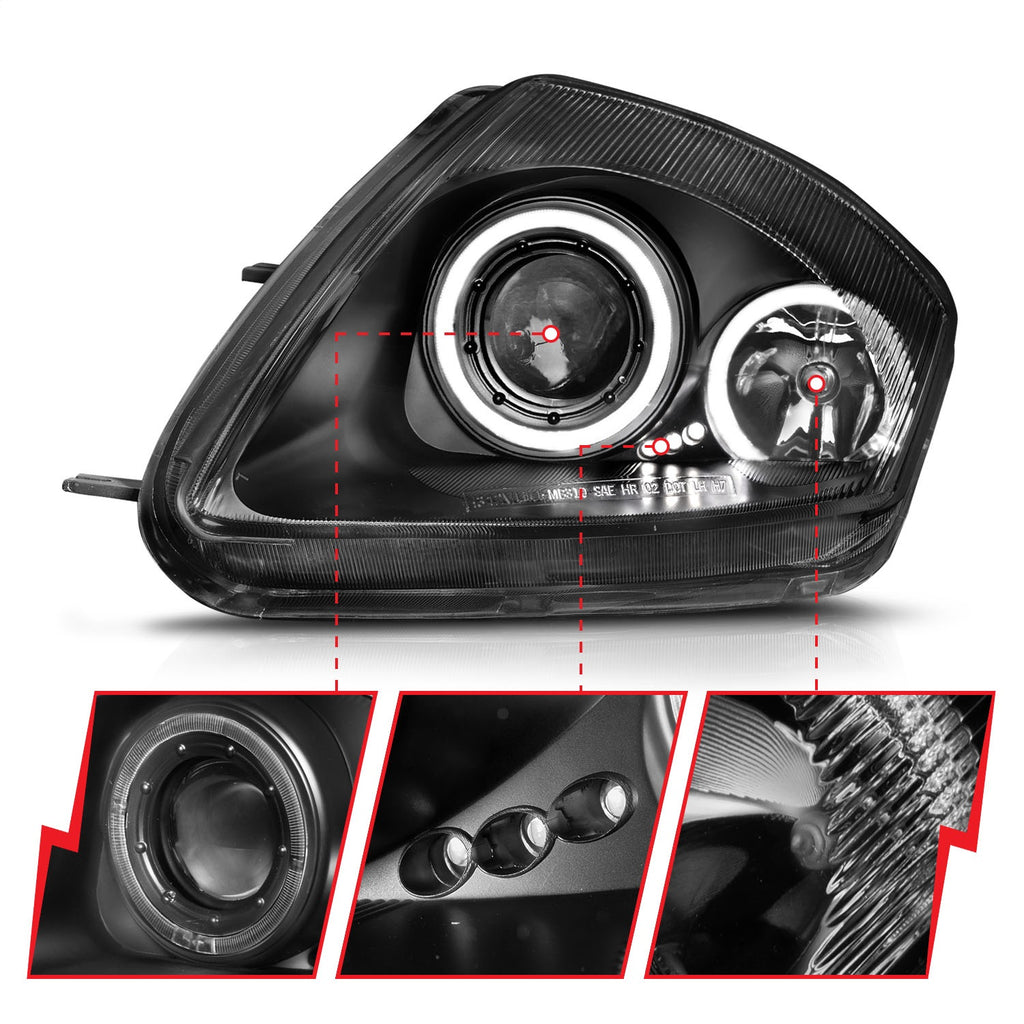 Anzo USA 121332 Projector Headlight Set w/Halo Fits 00-05 Eclipse