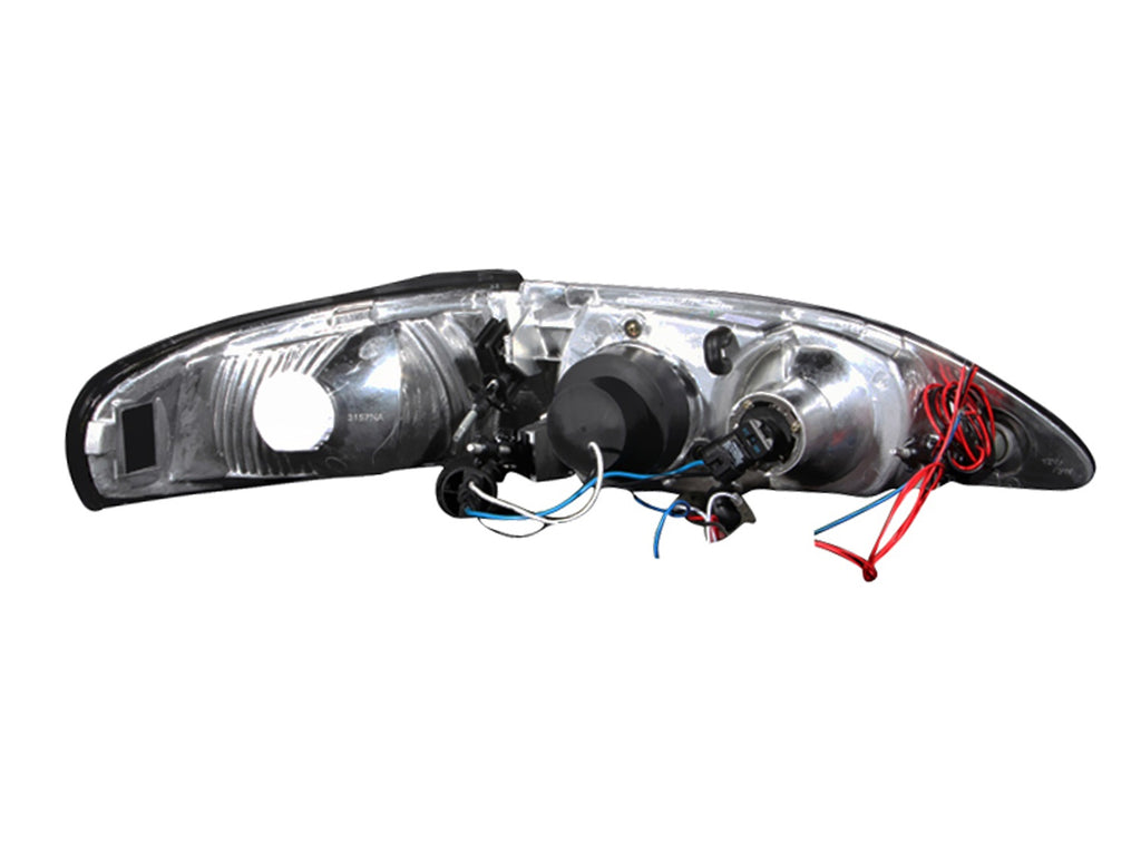 Anzo USA 121361 Projector Headlight Set w/Halo Fits 94-98 Mustang