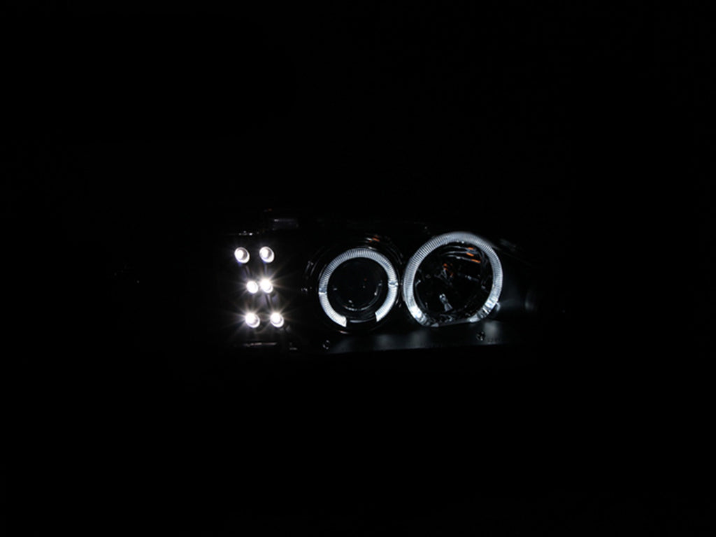Anzo USA 121361 Projector Headlight Set w/Halo Fits 94-98 Mustang