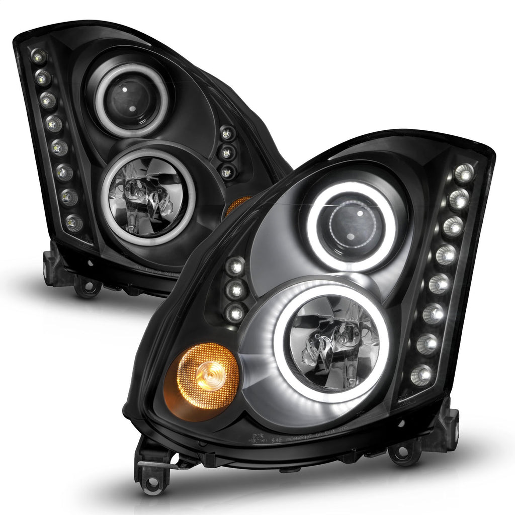Anzo USA 121363 Projector Headlight Set w/Halo Fits 03-05 G35