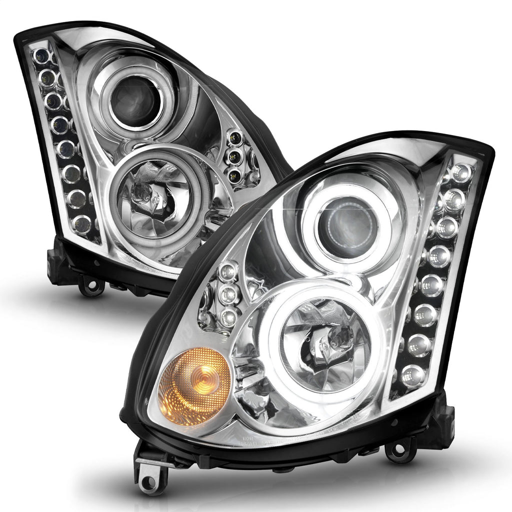 Anzo USA 121364 Projector Headlight Set w/Halo Fits 03-05 G35
