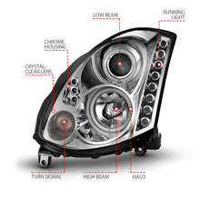 Load image into Gallery viewer, Anzo USA 121364 Projector Headlight Set w/Halo Fits 03-05 G35