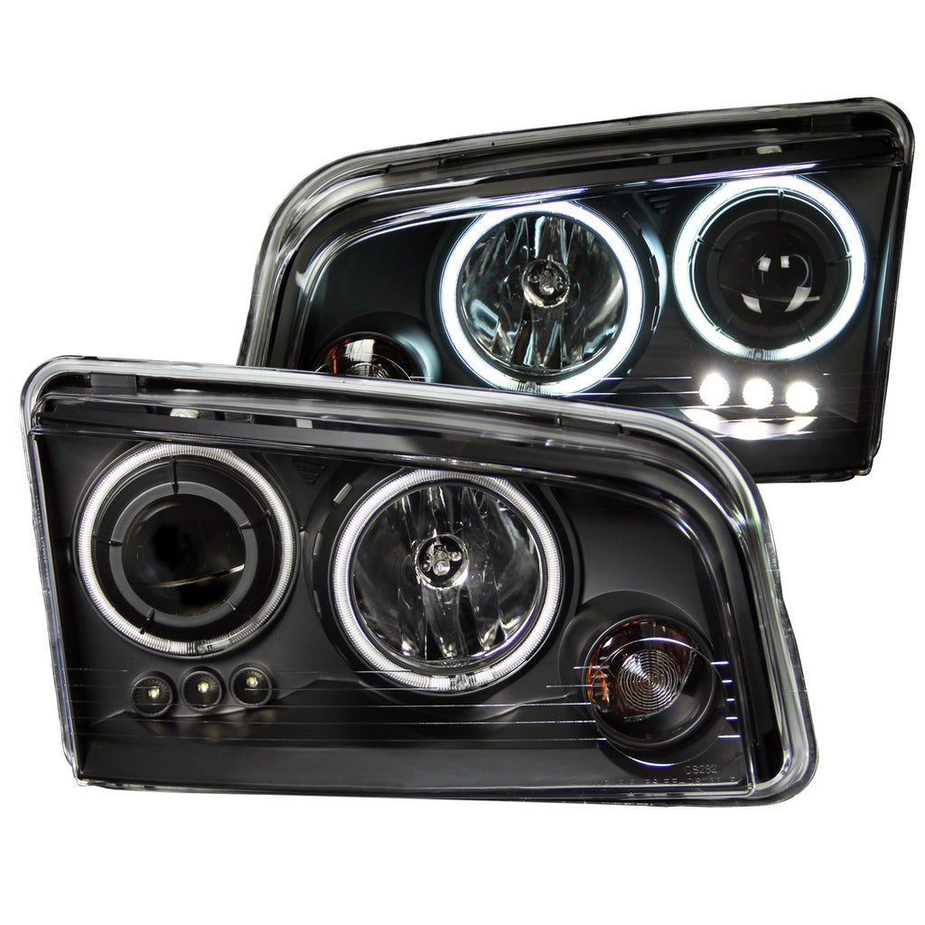 Anzo USA 121381 Projector Headlight Set w/Halo Fits 06-10 Charger