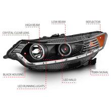 Load image into Gallery viewer, Anzo USA 121393 Projector Headlight Set w/Halo Fits 09-12 TSX