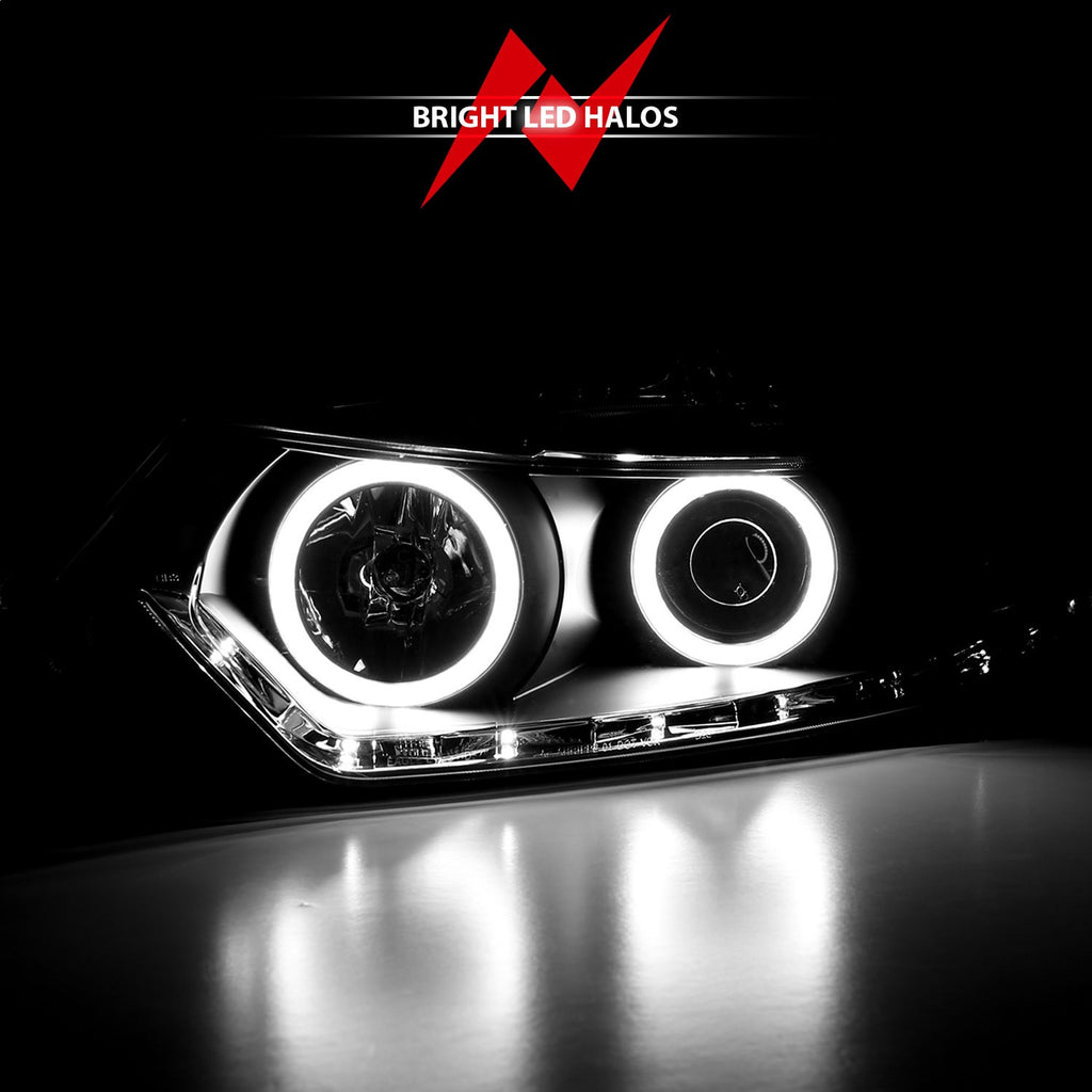 Anzo USA 121393 Projector Headlight Set w/Halo Fits 09-12 TSX