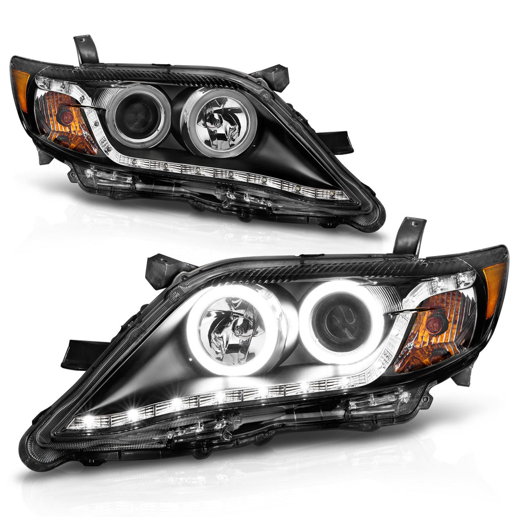 Anzo USA 121442 Crystal Headlight Set w/Halo Fits 10-11 Camry