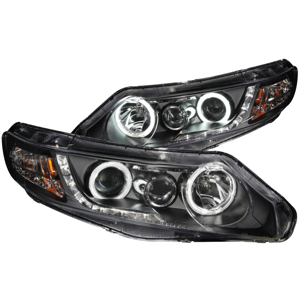 Anzo USA 121454 Projector Headlight Set w/Halo Fits 06-11 Civic