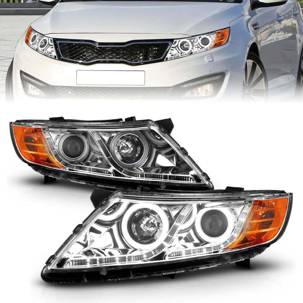 Anzo USA 121459 Projector Headlight Set w/Halo Fits 11-15 Optima