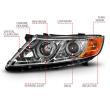 Load image into Gallery viewer, Anzo USA 121459 Projector Headlight Set w/Halo Fits 11-15 Optima