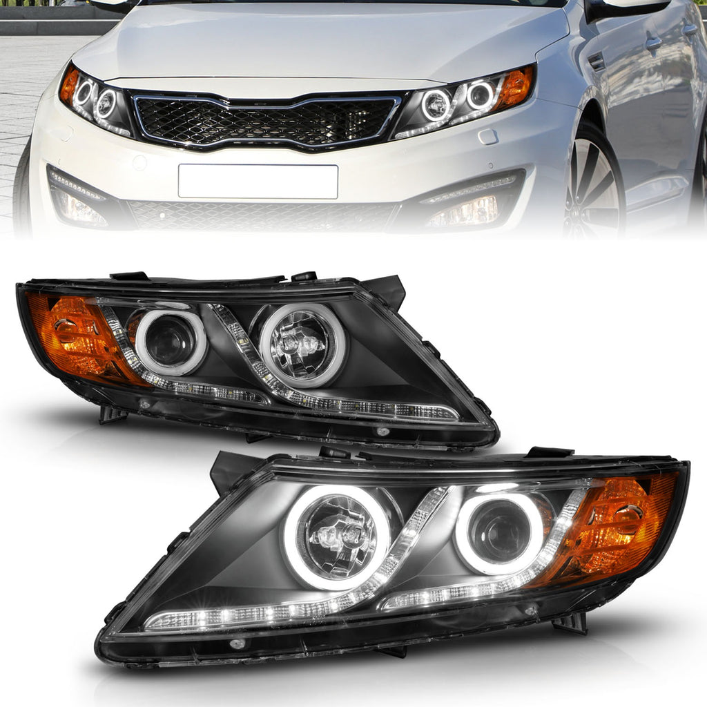 Anzo USA 121460 Projector Headlight Set w/Halo Fits 11-13 Optima