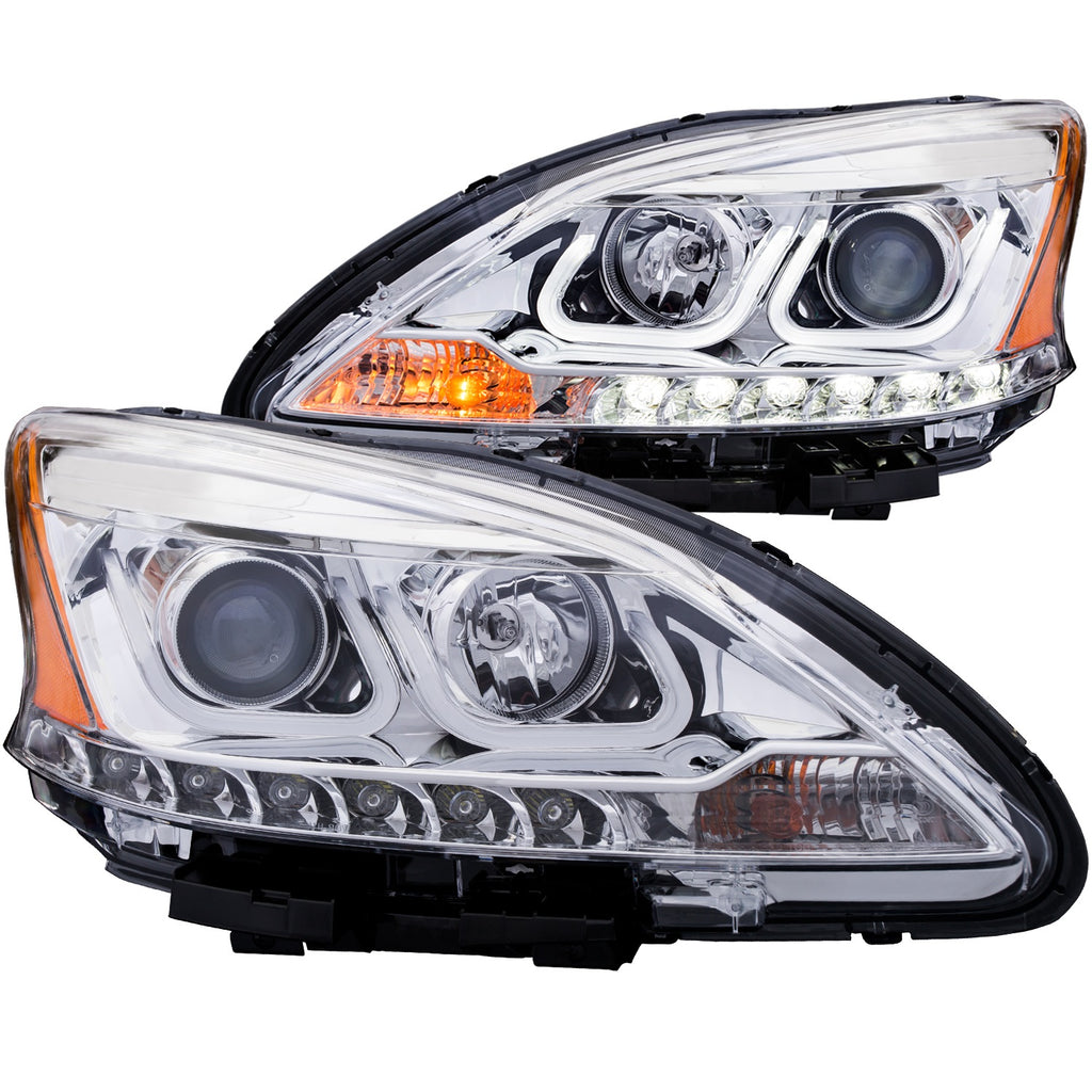 Anzo USA 121486 Projector Headlight Set Fits 13-15 Sentra