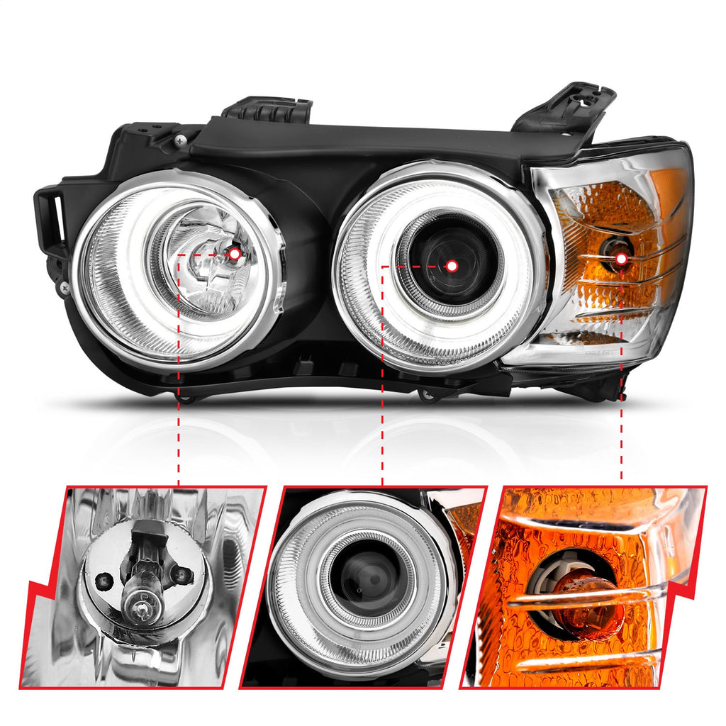 Anzo USA 121489 Projector Headlight Set w/Halo Fits 12-15 Sonic