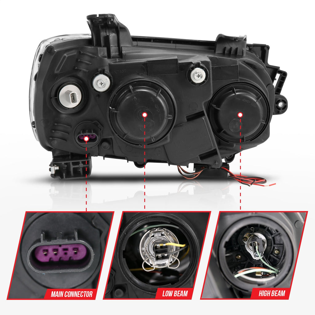Anzo USA 121489 Projector Headlight Set w/Halo Fits 12-15 Sonic