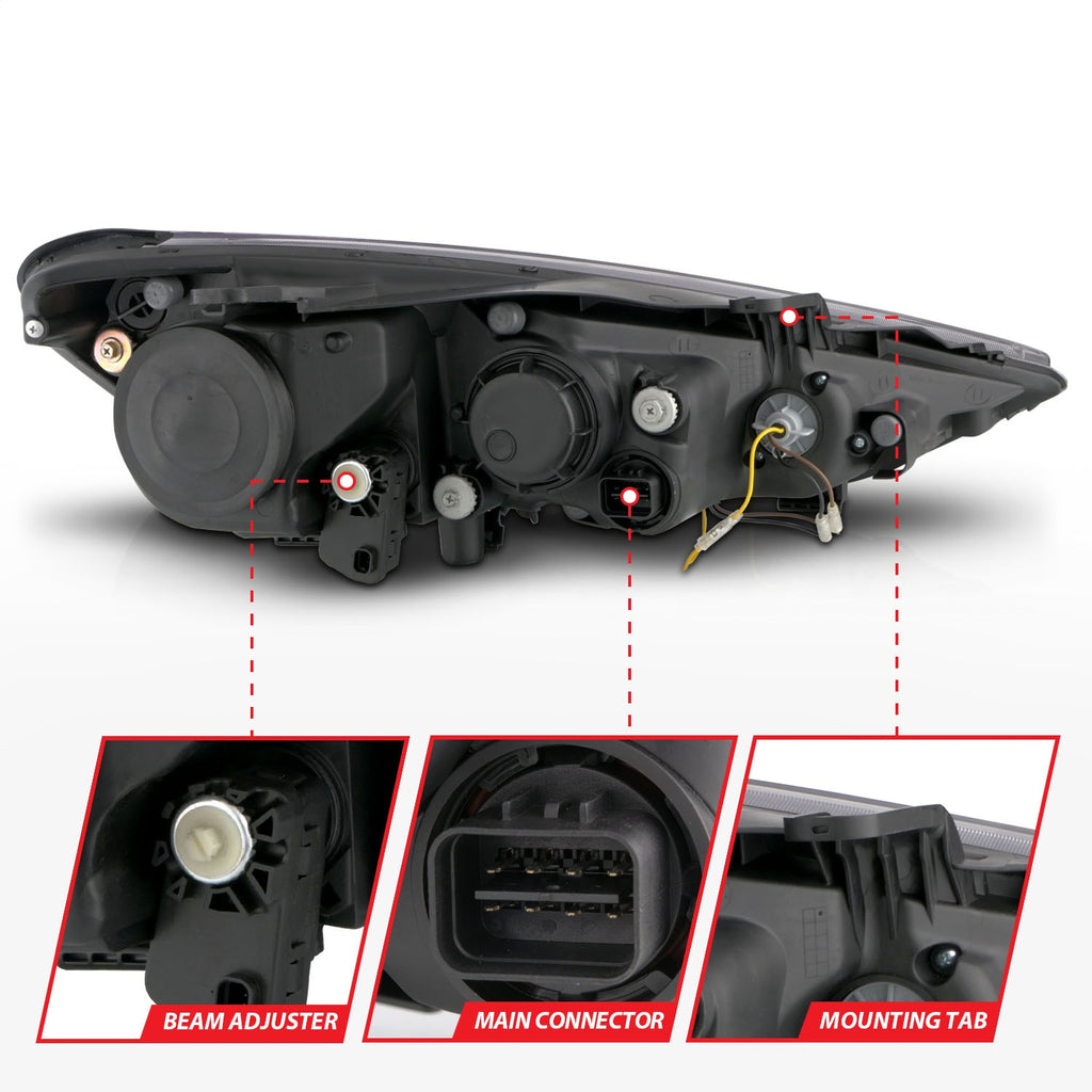 Anzo USA 121511 Projector Headlight Set Fits 13-15 Genesis Coupe