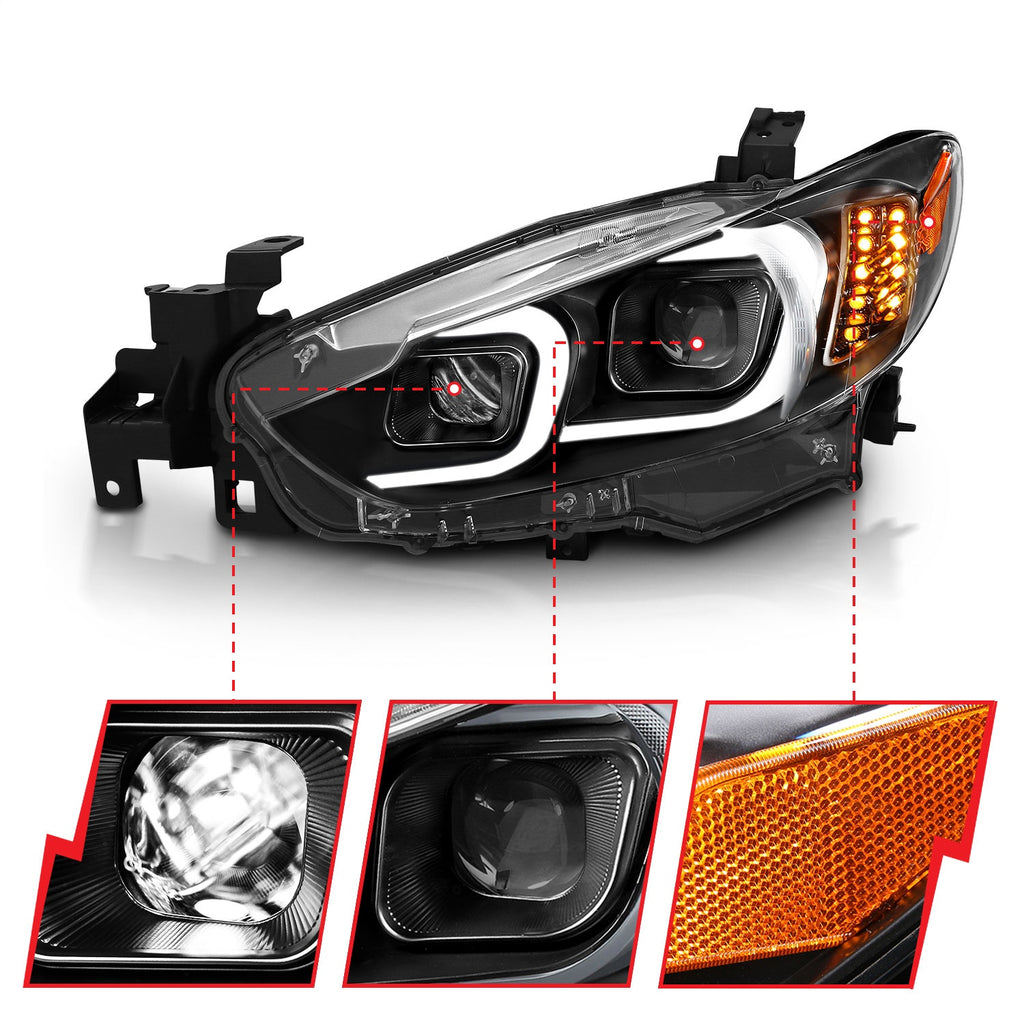Anzo USA 121516 Projector Headlight Set Fits 14-15 6