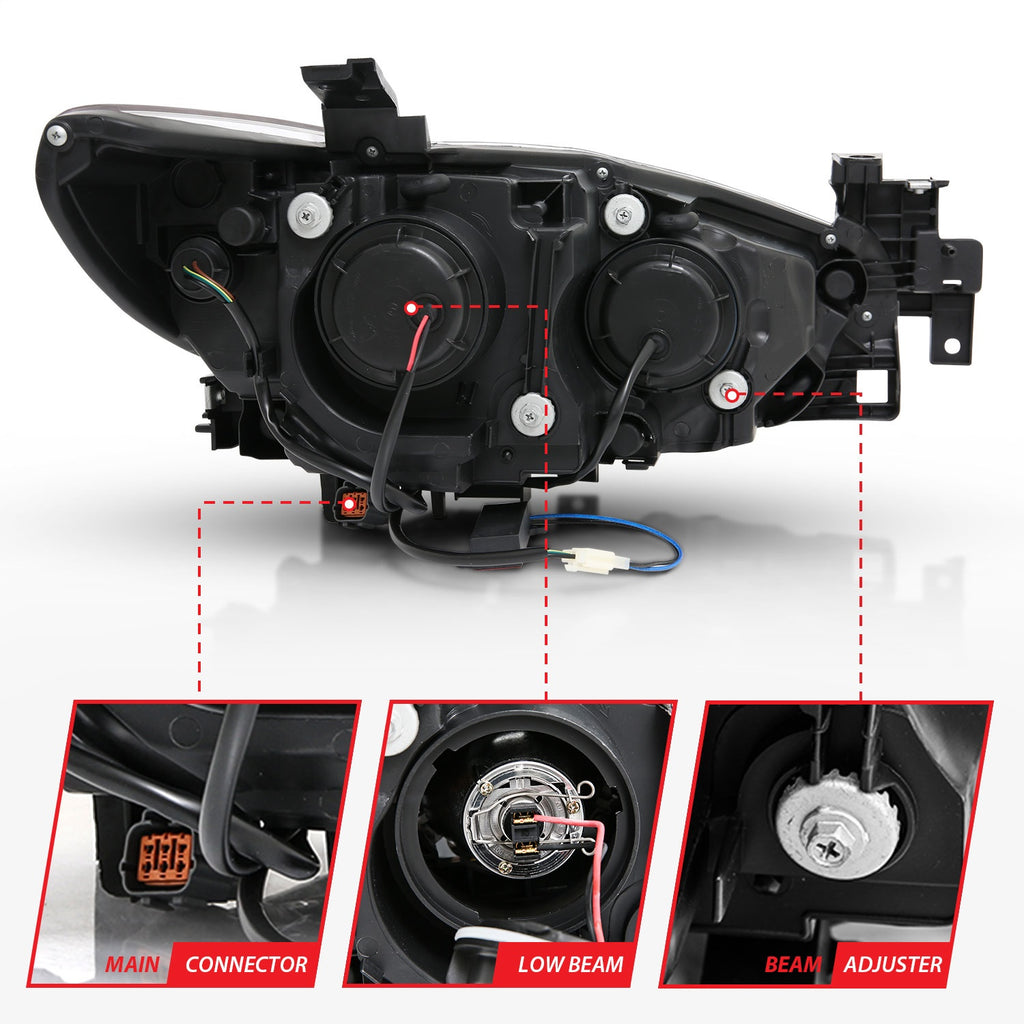 Anzo USA 121517 Projector Headlight Set Fits 14-15 6