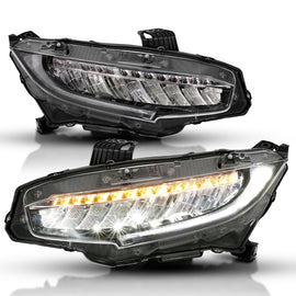 Anzo USA 121527 Projector Headlight Set Fits 16-17 Civic