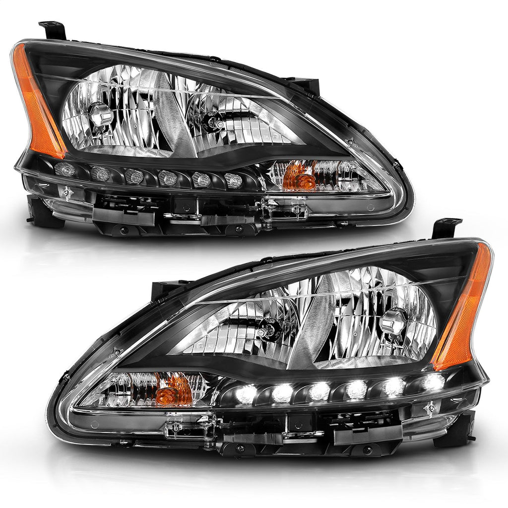 Anzo USA 121537 Crystal Headlight Set Fits 13-15 Sentra