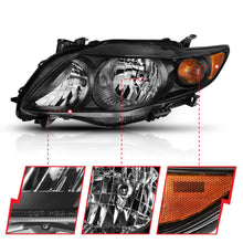Load image into Gallery viewer, Anzo USA 121541 Crystal Headlight Set Fits 09-10 Corolla
