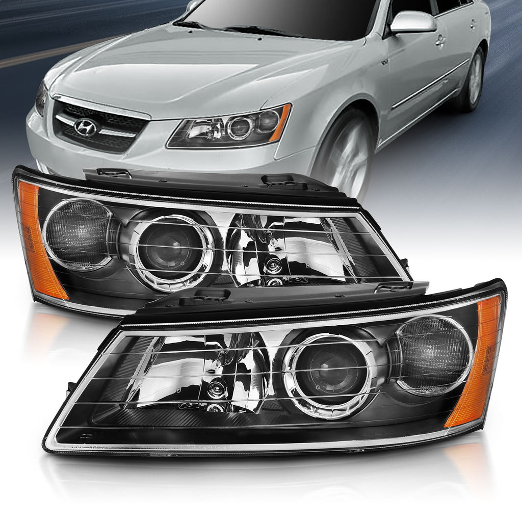 Anzo USA 121543 Projector Headlight Set Fits 06-09 Sonata