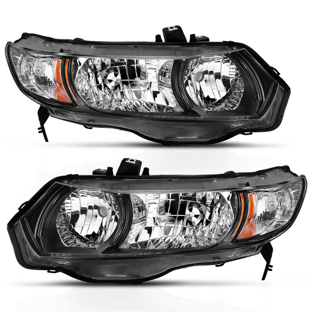 Anzo USA 121546 Crystal Headlight Set Fits 06-09 Civic